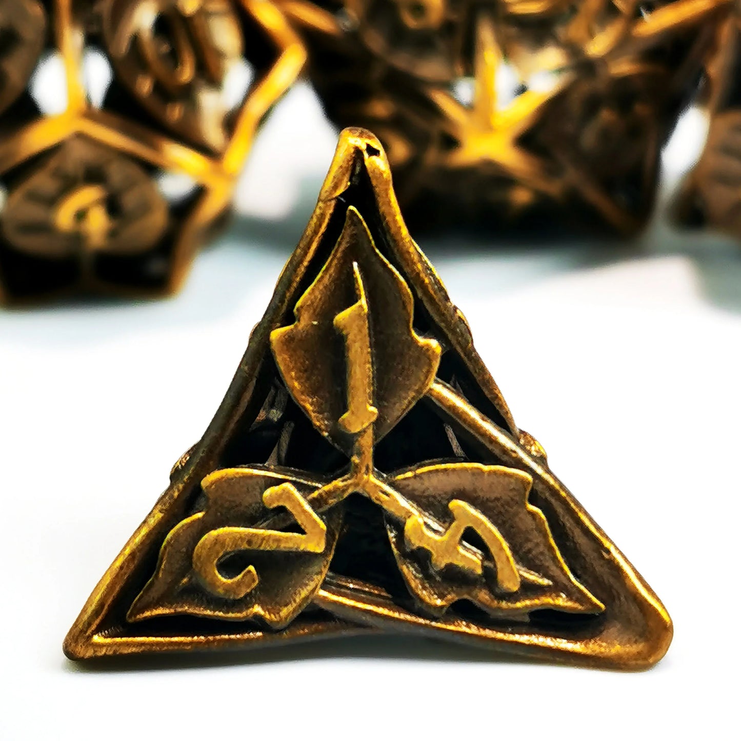 "Gold DnD Metal Dice Set - 7 Piece Zinc Alloy Polyhedral Dice for Dungeons & Dragons, RPG & Tabletop Games"