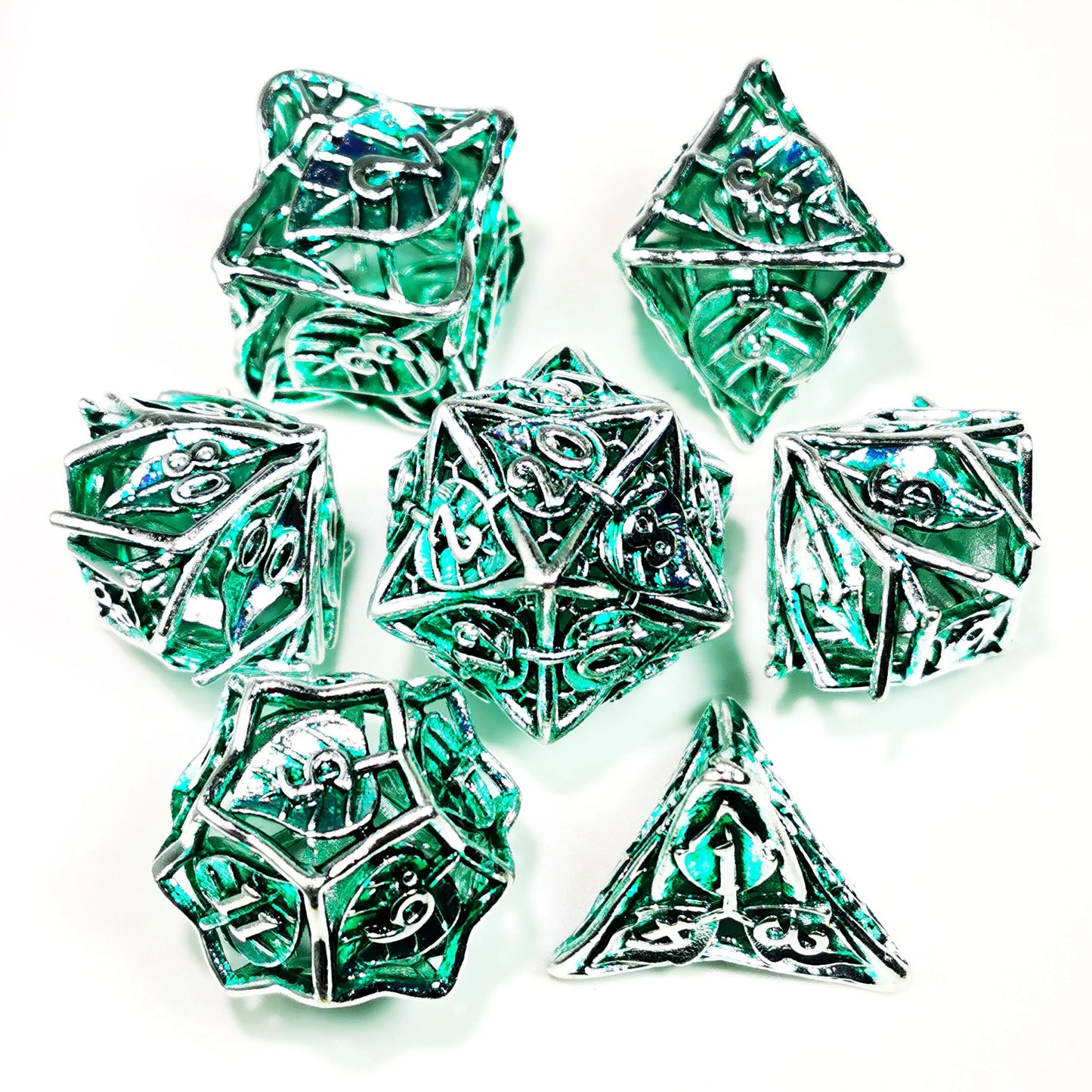 "Gold DnD Metal Dice Set - 7 Piece Zinc Alloy Polyhedral Dice for Dungeons & Dragons, RPG & Tabletop Games"