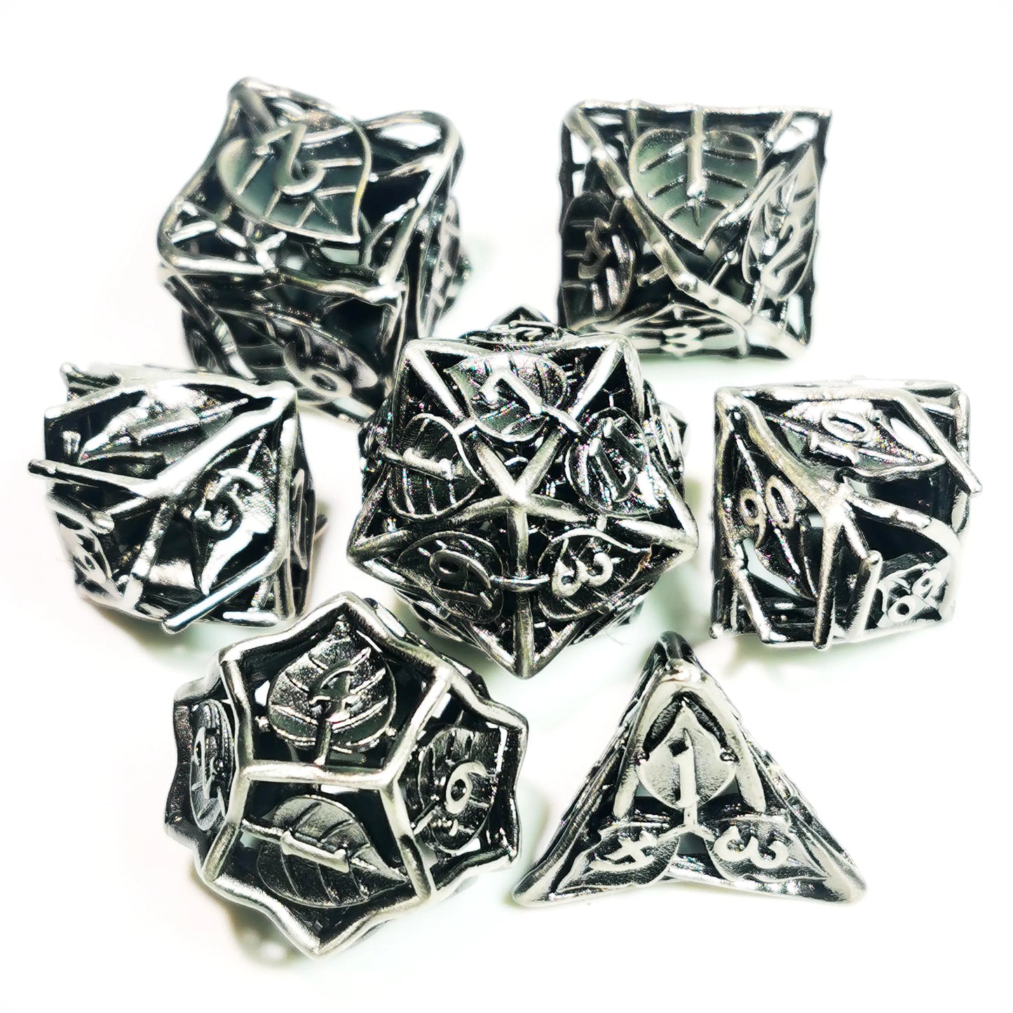 "Gold DnD Metal Dice Set - 7 Piece Zinc Alloy Polyhedral Dice for Dungeons & Dragons, RPG & Tabletop Games"