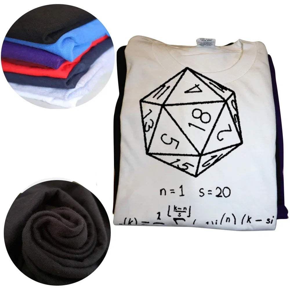 Novelty The science of 20 sided dice T Shirts Graphic Streetwear Short Sleeve DND D20 Dungeon Gamer Dragon Dice T-shirt