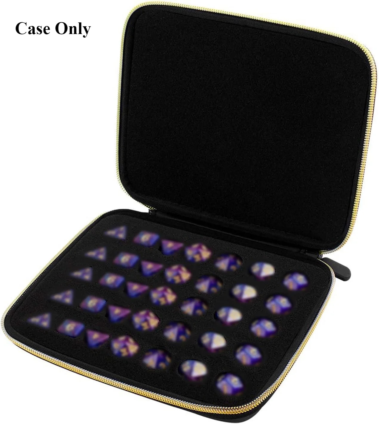 35+ Dice Case Box Tray, Storage Holder for DND Dice Set, for D&D Dungeons and Dragons 7-Die Polyhedral Dice, storage bags