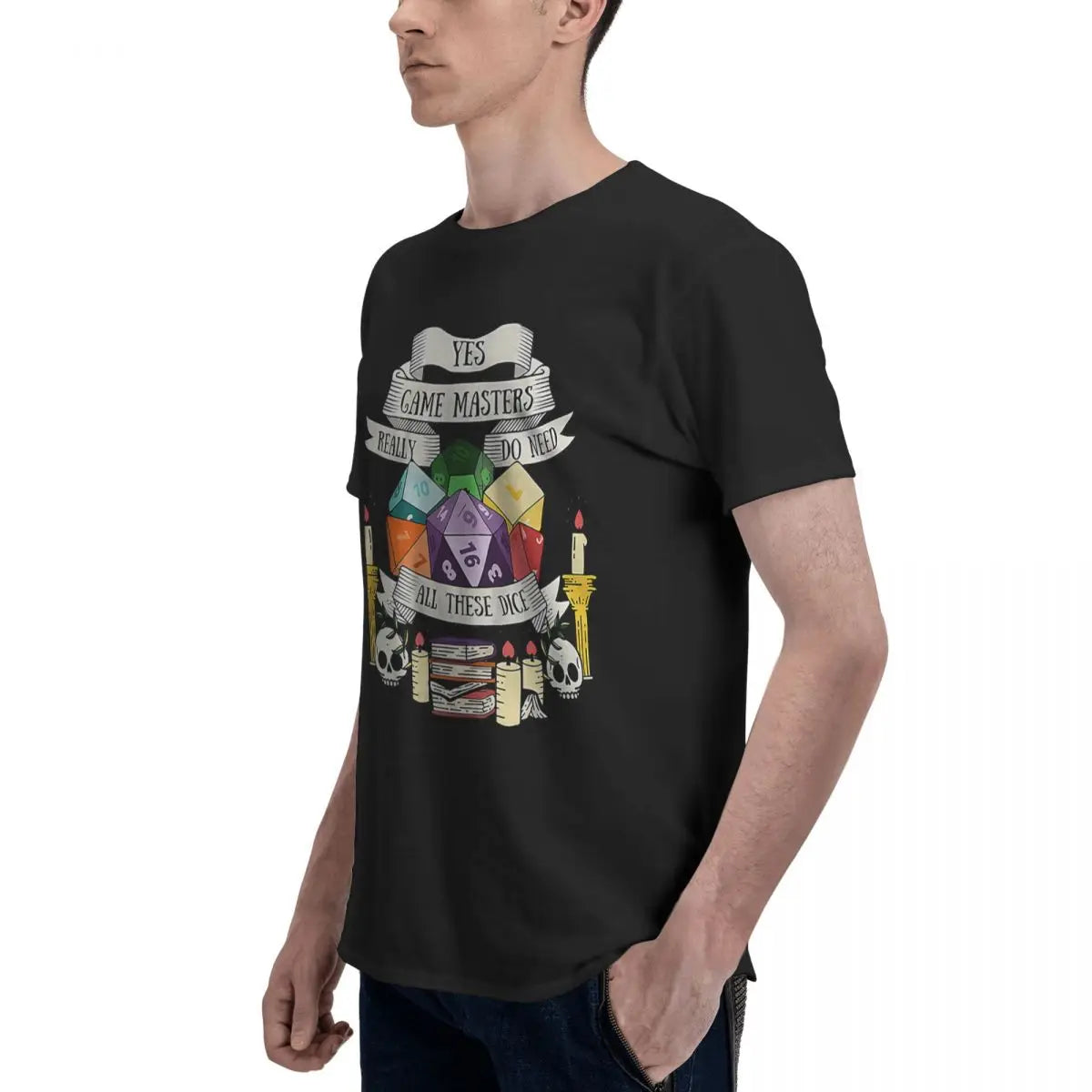 Dungeon And Dragons Dice 100% Cotton Casual Breathable Confortable Men Top Mens Designer Clothes Men T-Shirt