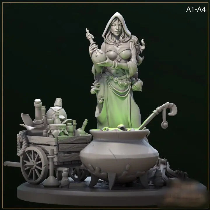 32mm , miniature model resin figure ,Merchants of the dark alley , Unassembled and unpainted kit
