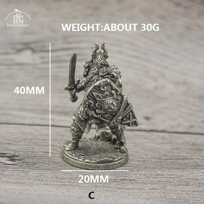 1PCS War Chess Table Game Ornaments Decorations Crafts Copper Undead Skeleton Soldiers Dolls Army Legion Model Toy Figurine