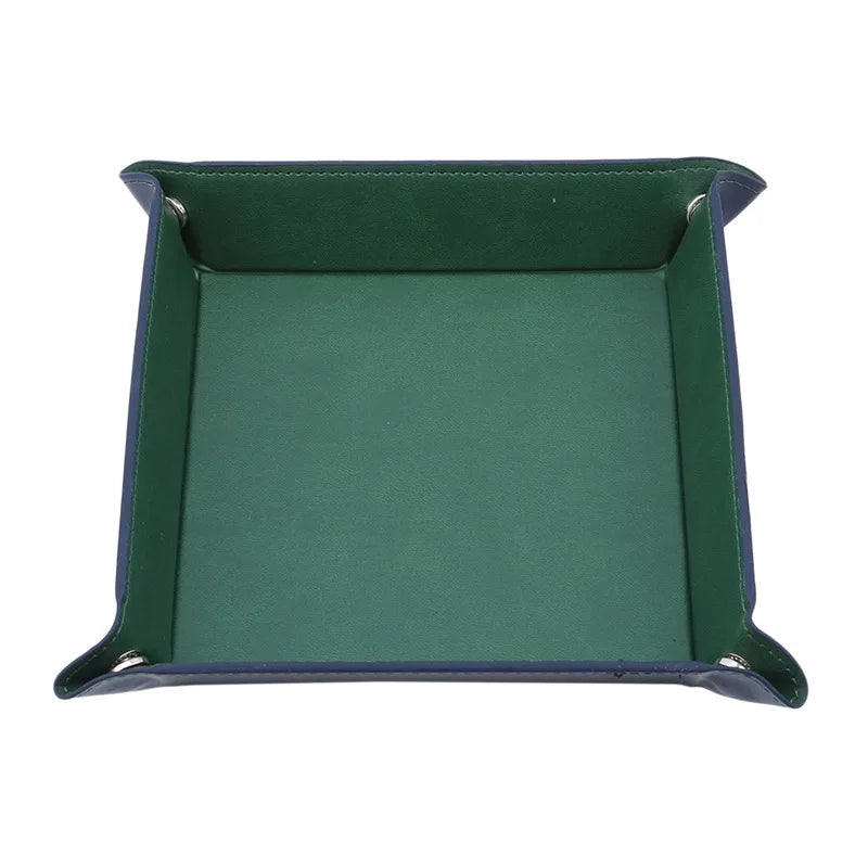 High Quality Leather Folding Hexagon Dice Tray Purple Dice Box For RPG DnD Games Dice Storage Collapsible Phone Key Coin Storage