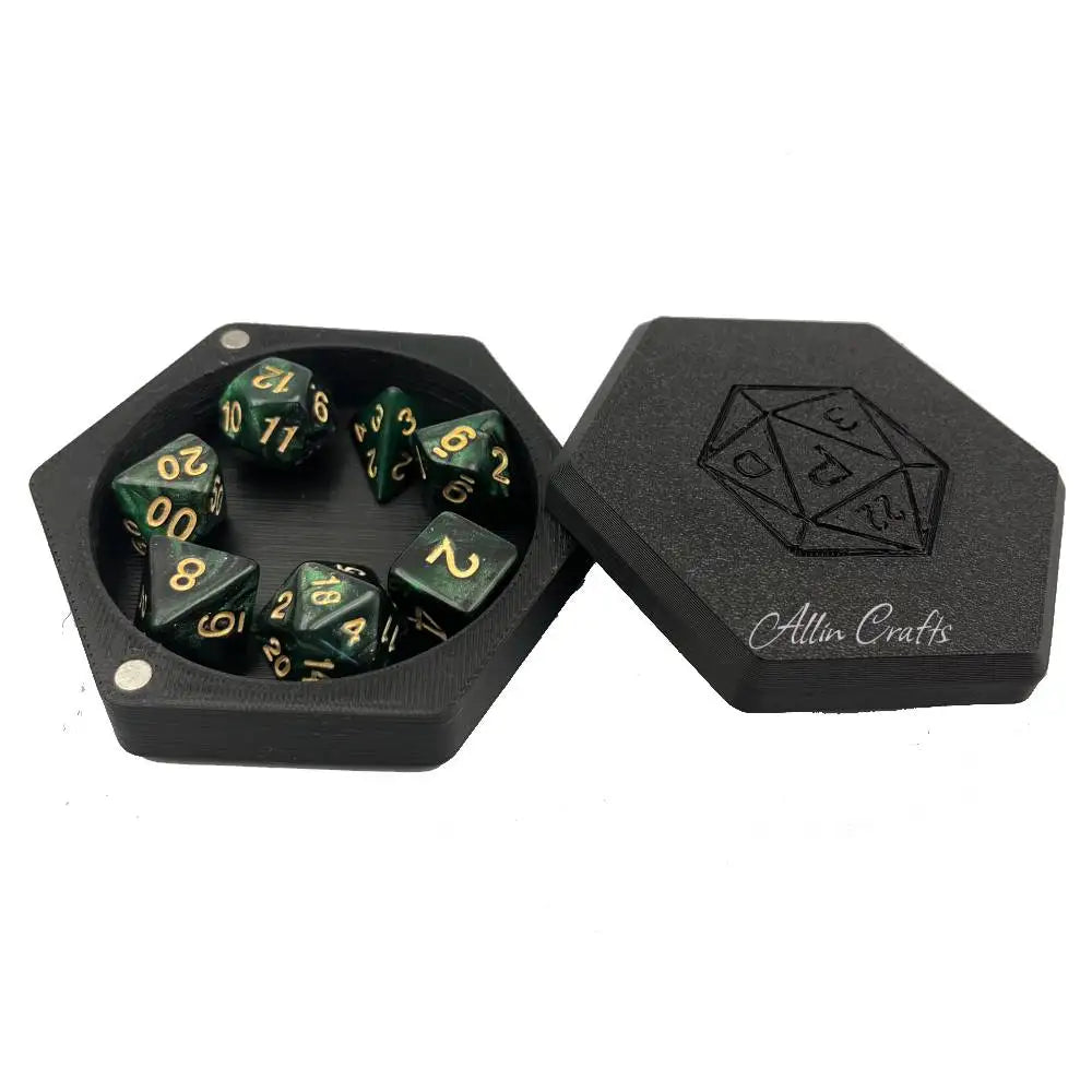DND Dice tray, Dice box for Role Play Games Players Dungeons and Dragon D&D Dice Collection Box Board Game RPG Resin Dice Tray