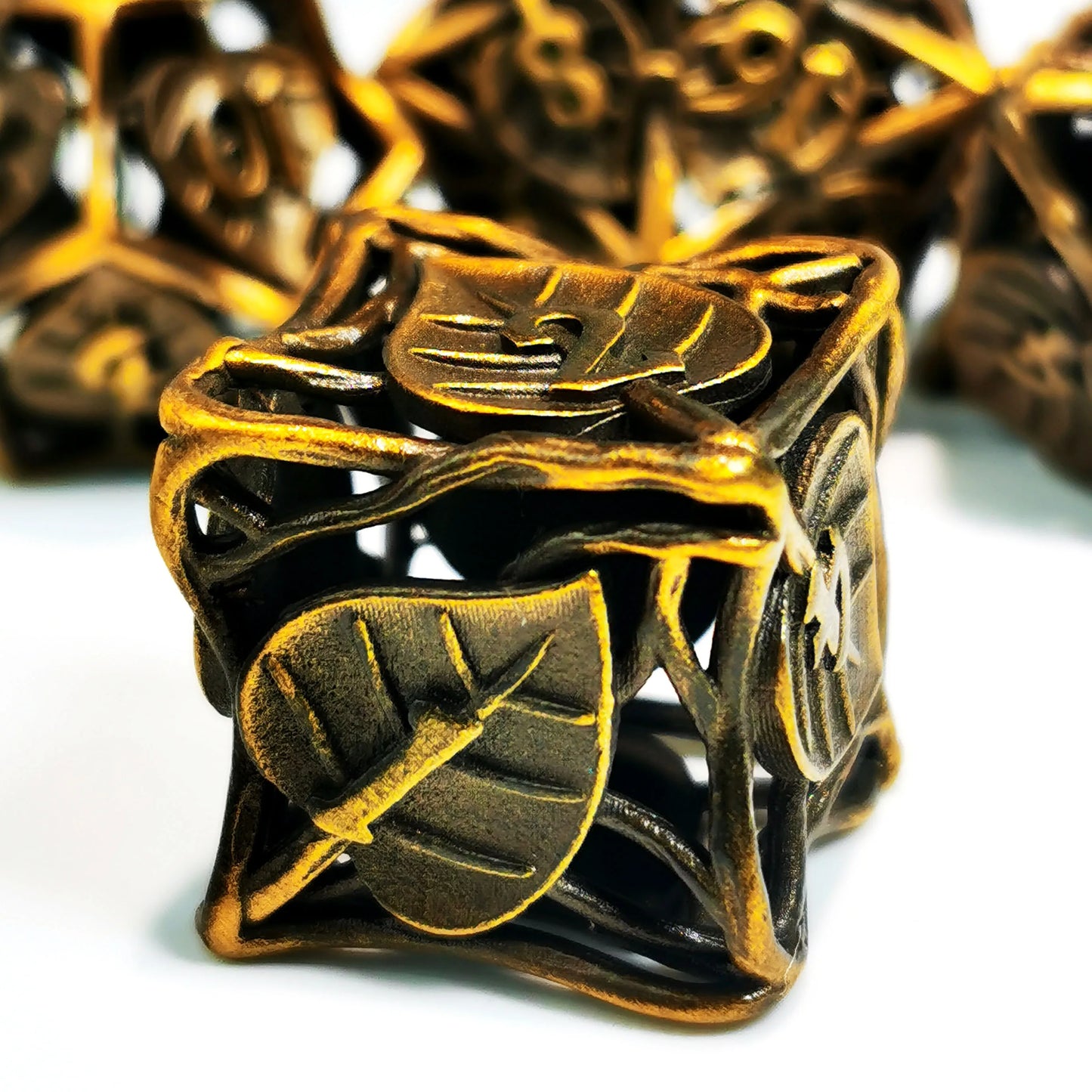 "Gold DnD Metal Dice Set - 7 Piece Zinc Alloy Polyhedral Dice for Dungeons & Dragons, RPG & Tabletop Games"