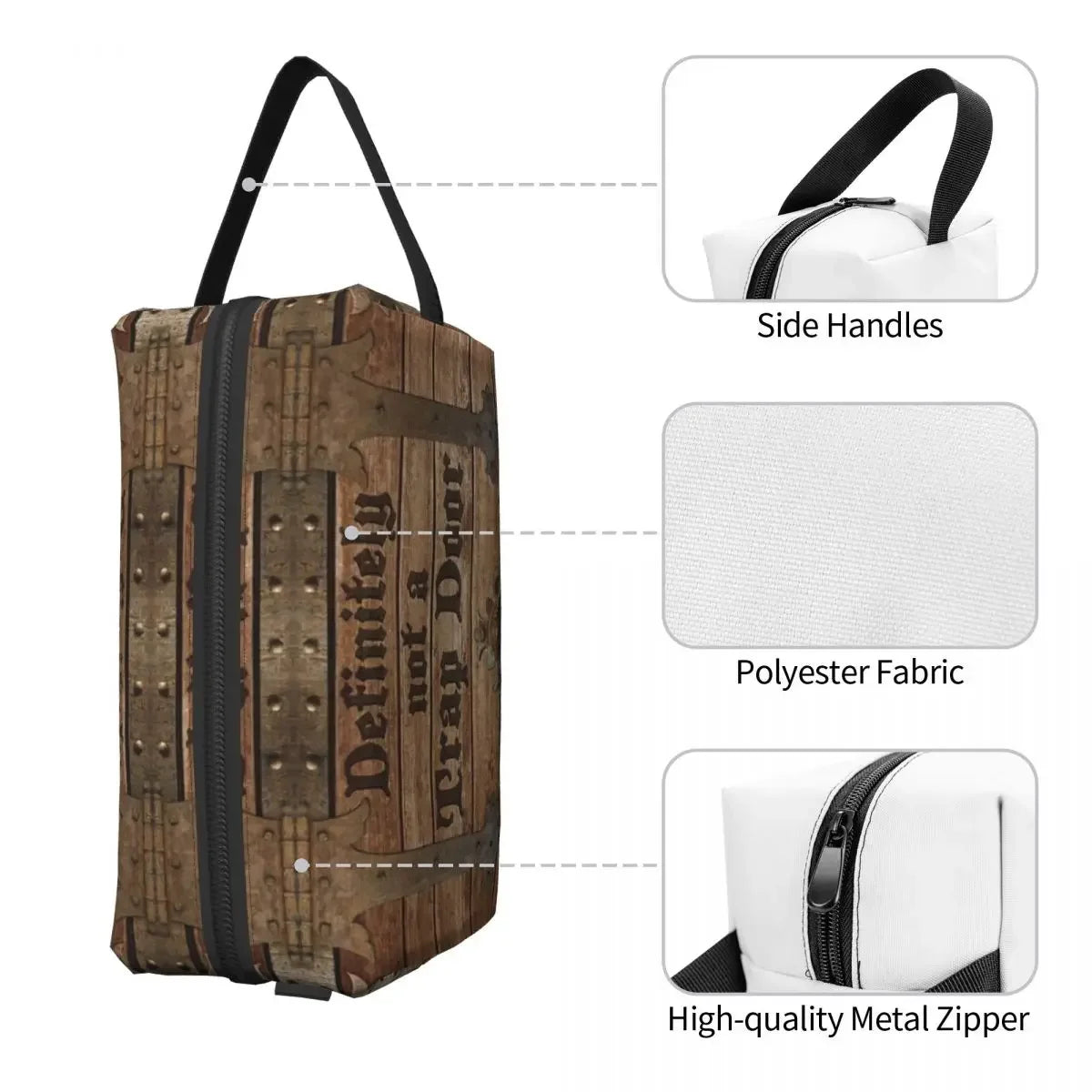Dnd Game Definitely Not A Trap Door Makeup Bag Women Travel Cosmetic Organizer Kawaii Storage Toiletry Bags