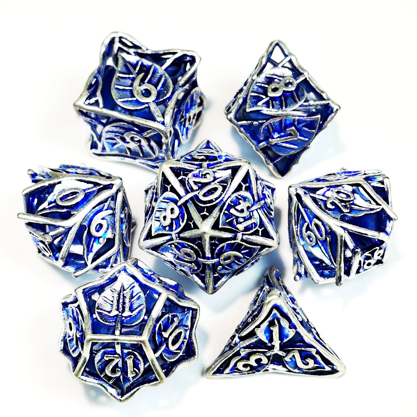 "Gold DnD Metal Dice Set - 7 Piece Zinc Alloy Polyhedral Dice for Dungeons & Dragons, RPG & Tabletop Games"