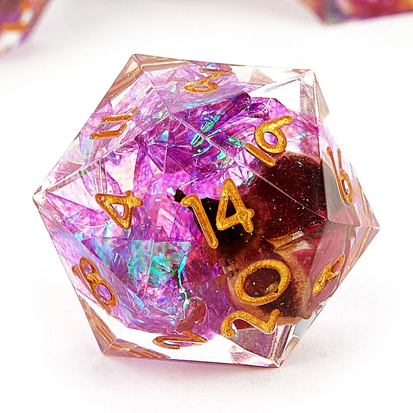 D&D Dice Set - 7-Piece Sharp Edge Red Resin Dice for Dungeons & Dragons, Perfect for RPG and Tabletop Games