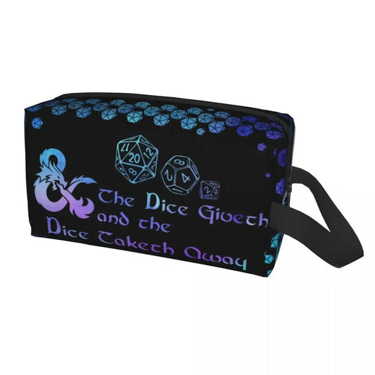 Dnd Game House Initiative Cosmetic Bag Women Cute Large Capacity Makeup Case Beauty Storage Toiletry Bags
