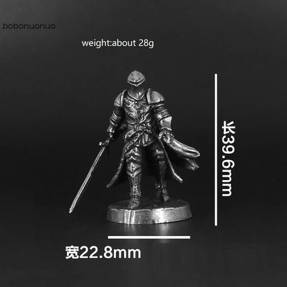 White Brass War Legions Fearless Knight Soldier Models Miniature Figurine Collections Metal Chess Piece Table Game Ornament Gift