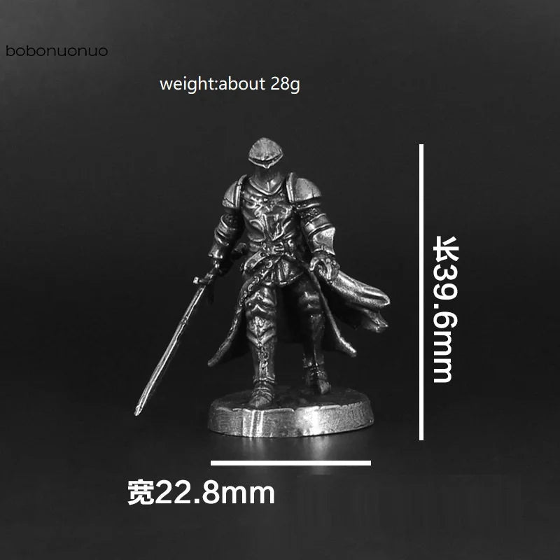 White Brass War Legions Fearless Knight Soldier Models Miniature Figurine Collections Metal Chess Piece Table Game Ornament Gift