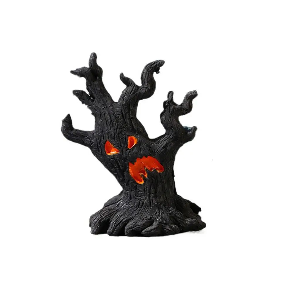 Resin Crafts Simulation Tree Spirit Ornaments Cartoon DIY Ghost Stake Ornaments Handmade Tree Spirit Miniatures