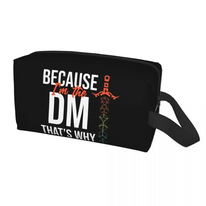 Dnd Game House Initiative Cosmetic Bag Women Cute Large Capacity Makeup Case Beauty Storage Toiletry Bags