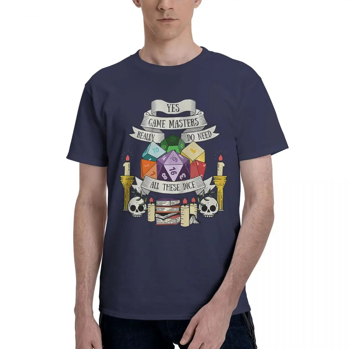 Dungeon And Dragons Dice 100% Cotton Casual Breathable Confortable Men Top Mens Designer Clothes Men T-Shirt