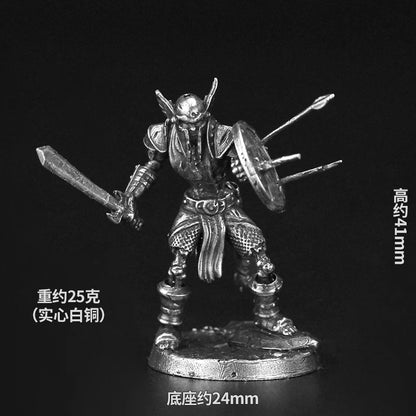 Bronze Metal Demonic Beast Dark Ranger Soldier Model Sacred Sacrifice figurine embossed tabletop game pieces