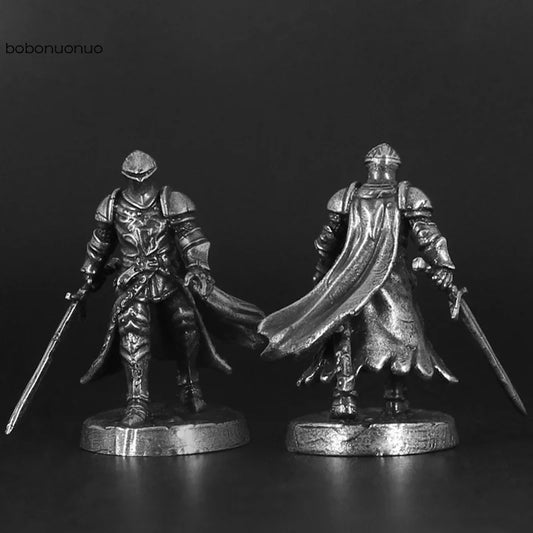 White Brass War Legions Fearless Knight Soldier Models Miniature Figurine Collections Metal Chess Piece Table Game Ornament Gift