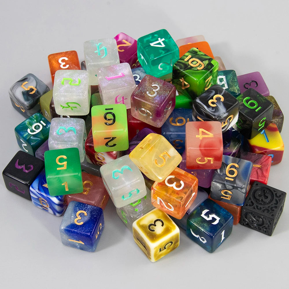 DND Game Dices Random Color Polyhederal Dice Set 10Pcs D4-D20 Perfect for DND Games RPG Board Game Dice