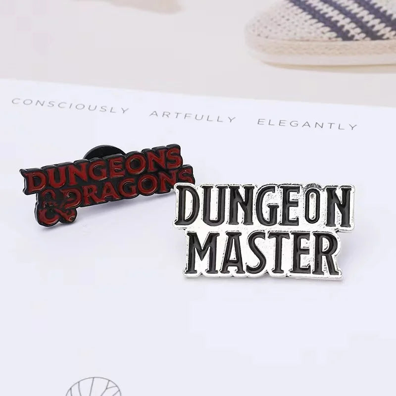 Custom Punk DnD Dungeon Master Dungeons and Dragons Enamel Pins D20 Badges Role Playing Game Jewelry Gifts For Friends Wholesale