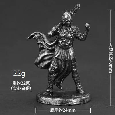 White Brass War Legions Fearless Knight Soldier Models Miniature Figurine Collections Metal Chess Piece Table Game Ornament
