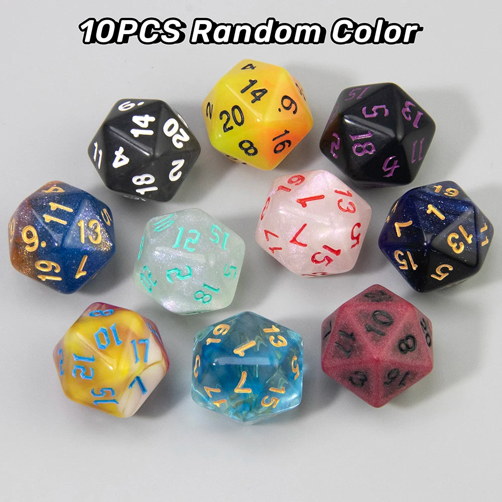 DND Game Dices Random Color Polyhederal Dice Set 10Pcs D4-D20 Perfect for DND Games RPG Board Game Dice