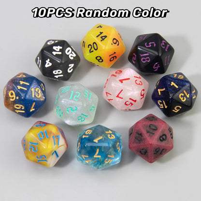 DND Game Dices Random Color Polyhederal Dice Set 10Pcs D4-D20 Perfect for DND Games RPG Board Game Dice