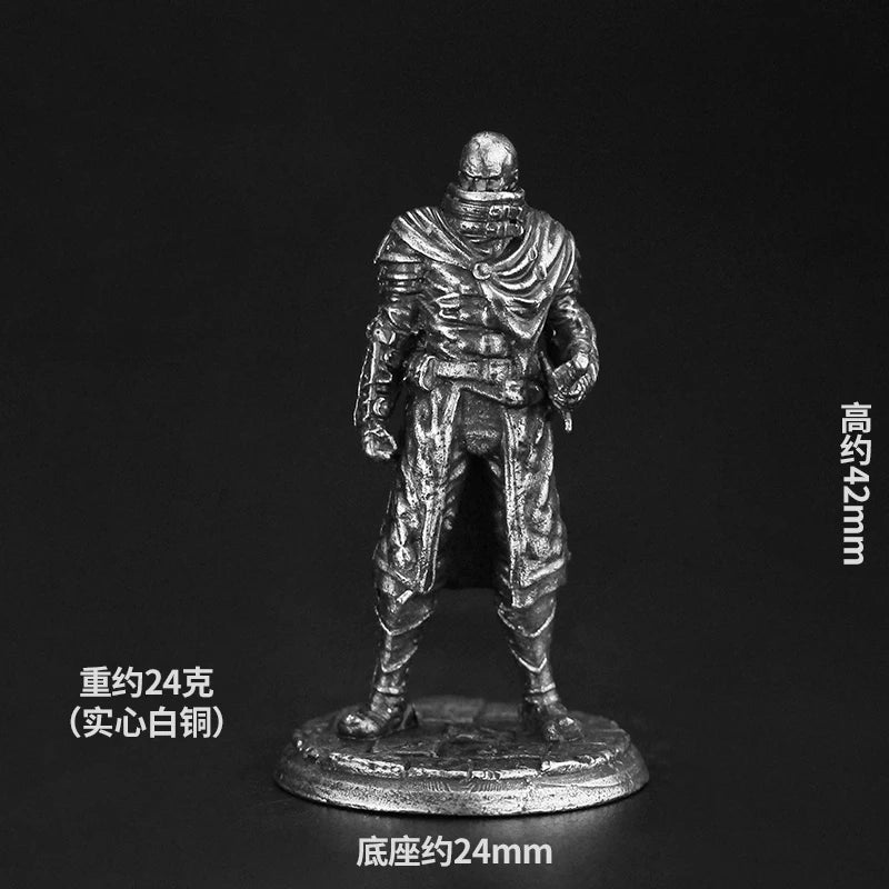Dungeons Dragons Soldier Model White Copper Metal Miniature Decoration Craft Copper Sculpture Desk Game Aaccessories