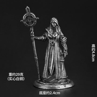 Bronze Metal Dragon and Dungeon Soldier Model Handmade Desktop Game Ornament Chess Toys Gifts Accessories