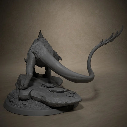 Tiamat Dragonspawn White Miniature Models Dungeons and Dragons 3D Printing Resin Unpainted Tabletop Miniatures Suit for Pathfind