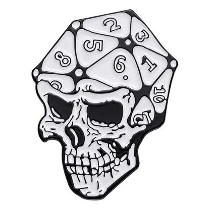 RPG Game Dungeon DnD Dragon Dice D20 Anime Enamel Pin Lapel Badges Manga Brooches for Women Fashion Jewelry Accessories Gifts