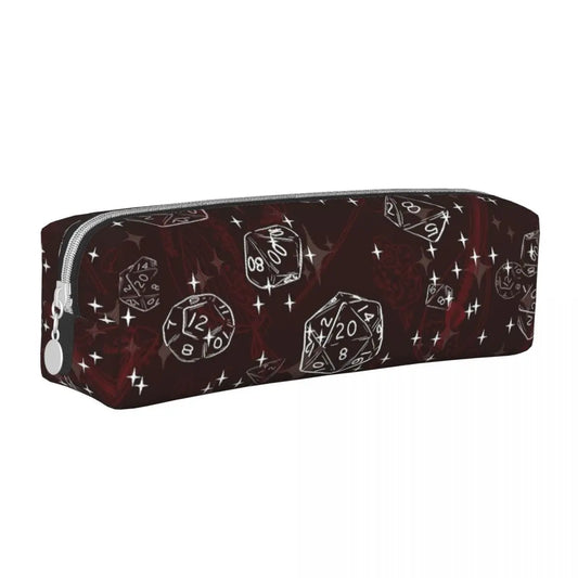 DnD Game Dice Spill Pencil Case Creative Pen Holder Bags Girls Boys Large Storage Students School Gift Pencil Box