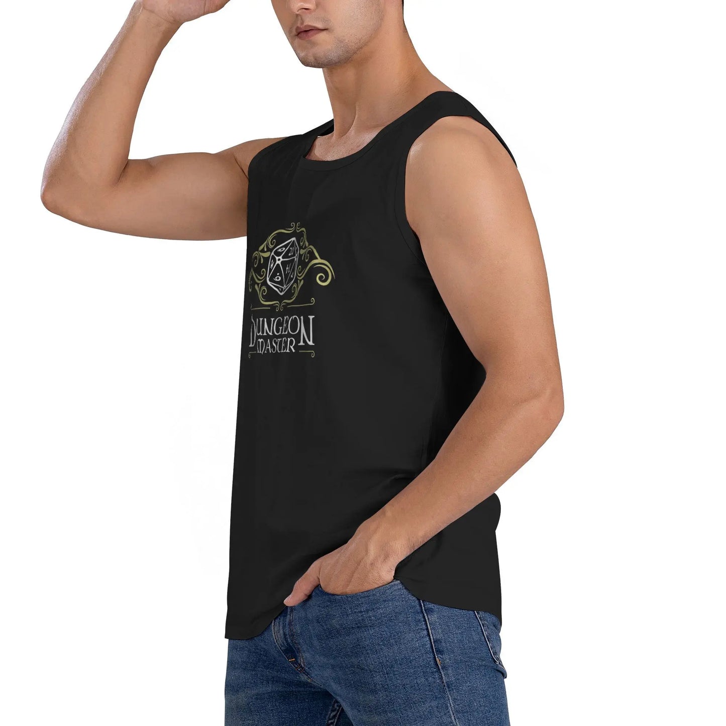 Dragons Dungeons Master Tank Top Man's  Bodybuilding Oversize Tops Beach Trendy Design Sleeveless Shirts
