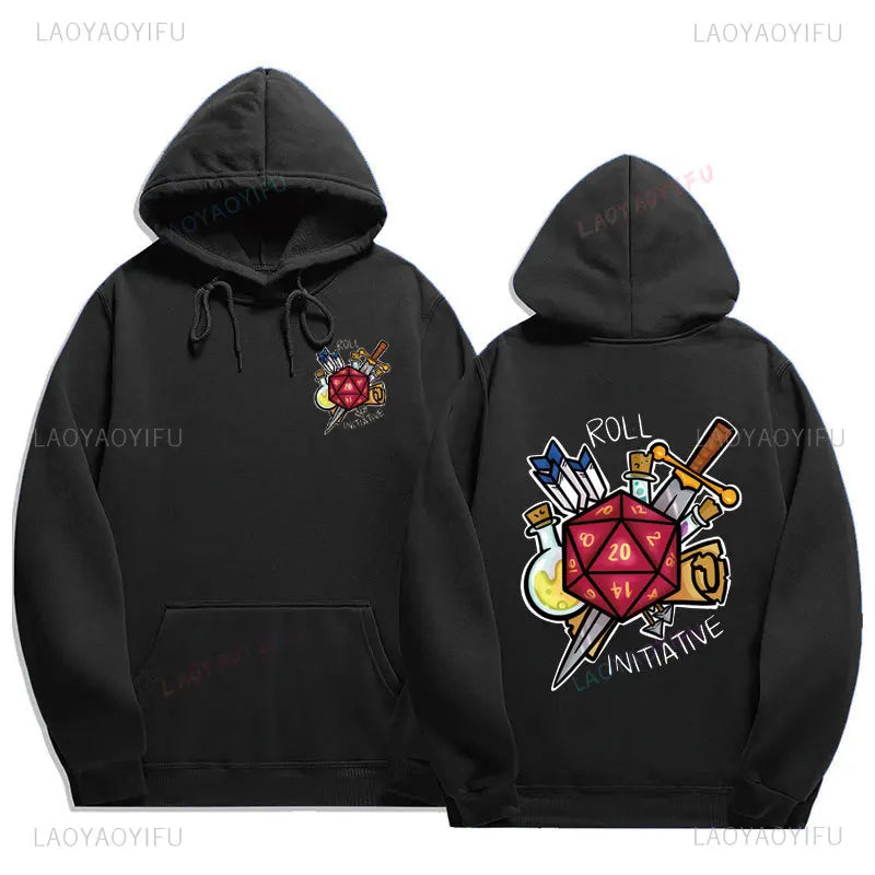 Dragon Dice and Dungeons Board Game Hoodies Fashion Long Sleeve Sweatshirt Funny Anime Cartoon Graphic Hoodie Unisex Pullovers