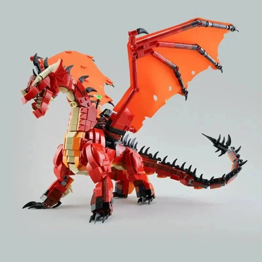 3745pcs Creative Collection Dungeons & Dragons Red Dragon Legend Model Building Block Set Assembly Toy Children's Birthday Gift