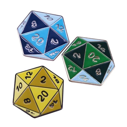 RPG Game Dungeon DnD Dragon Enamel Pins Dice D20 Cartoon Brooch Clothes Backpack Lapel Badges Fashion Jewelry Gifts