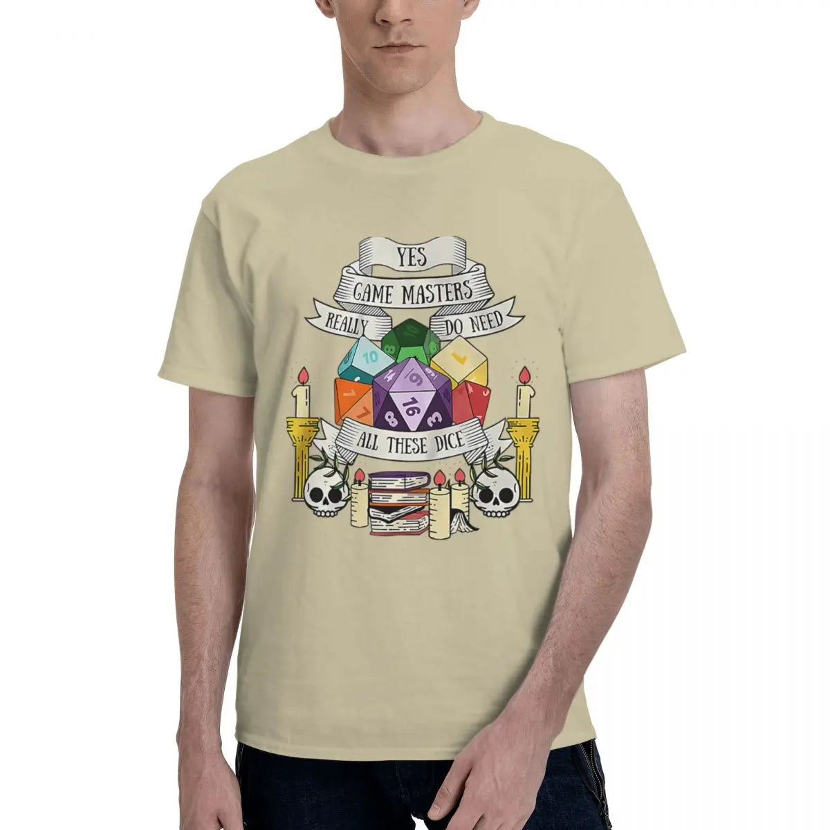 Dungeon And Dragons Dice 100% Cotton Casual Breathable Confortable Men Top Mens Designer Clothes Men T-Shirt