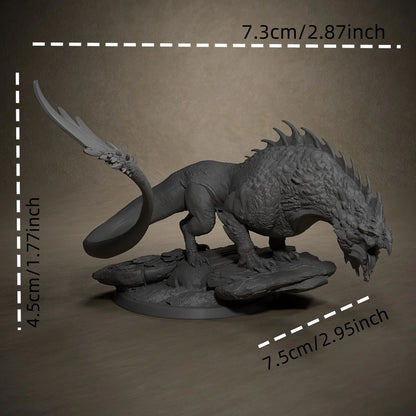 Tiamat Dragonspawn White Miniature Models Dungeons and Dragons 3D Printing Resin Unpainted Tabletop Miniatures Suit for Pathfind