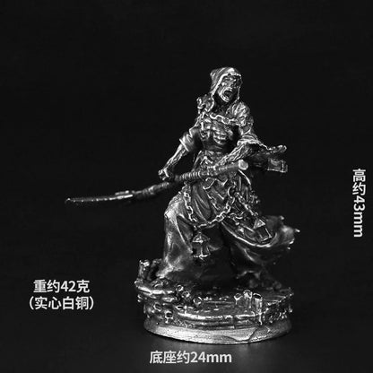 Metal Bronze Dragon and Dungeon Soldier Model Handmade Gift Ornament Desktop Game Ornament Chess Toy