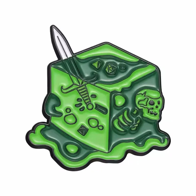 RPG Game Dungeon DnD Dragon Enamel Pins Dice D20 Cartoon Brooch Clothes Backpack Lapel Badges Fashion Jewelry Gifts