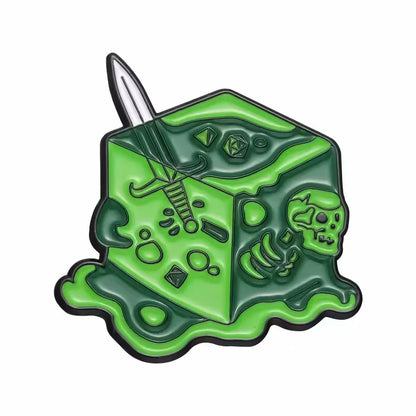 RPG Game Dungeon DnD Dragon Enamel Pins Dice D20 Cartoon Brooch Clothes Backpack Lapel Badges Fashion Jewelry Gifts