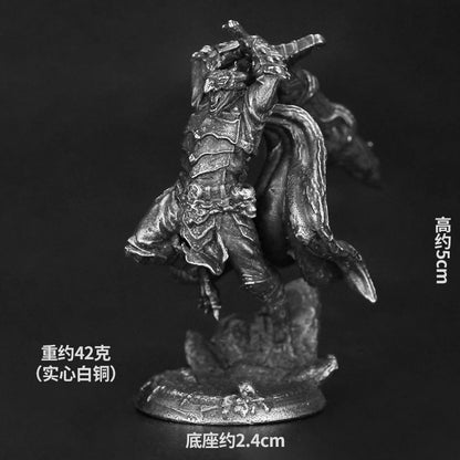 Dungeons Dragons Soldier Model White Copper Metal Miniature Decoration Craft Copper Sculpture Desk Game Aaccessories