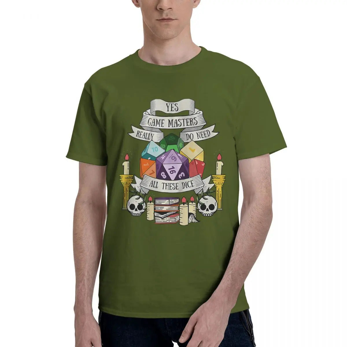 Dungeon And Dragons Dice 100% Cotton Casual Breathable Confortable Men Top Mens Designer Clothes Men T-Shirt