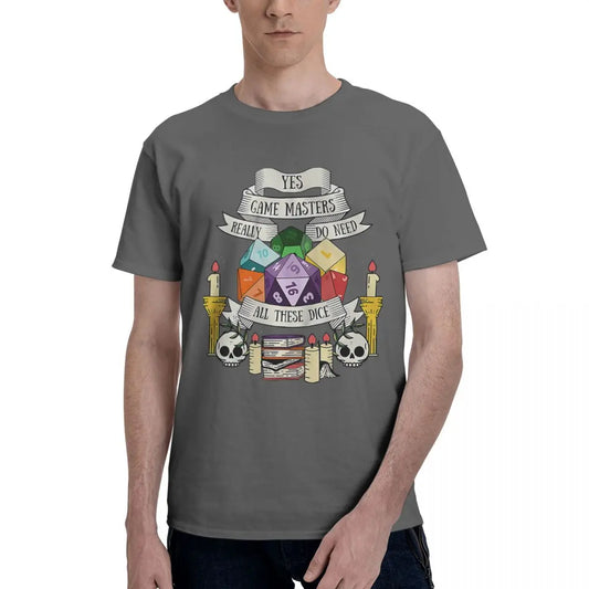 Dungeon And Dragons Dice 100% Cotton Casual Breathable Confortable Men Top Mens Designer Clothes Men T-Shirt