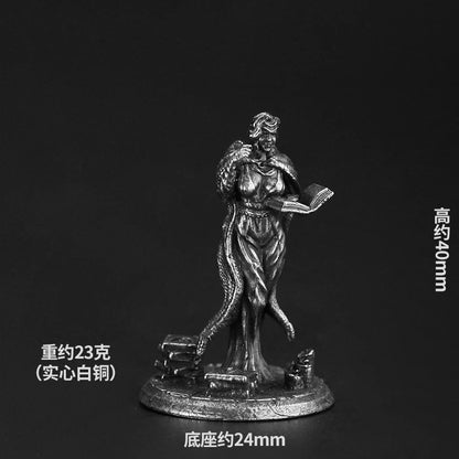 White Copper Metal Soldier Model Action Figures Board Game Miniature Ornament Accessories Piece Creative Toys Gift Desktop Decor