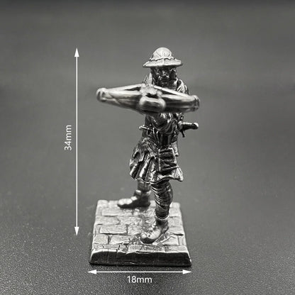 1pcs Ancient Spartan Rome Soliders Figurines Miniatures Vintage Metal Soldiers Model Statue Desktop Ornament Gift