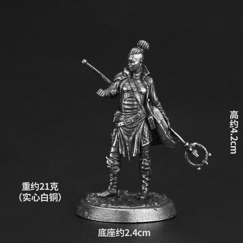 White Copper Metal Soldier Model Action Figures Board Game Miniature Ornament Accessories Piece Creative Toys Gift Desktop Decor