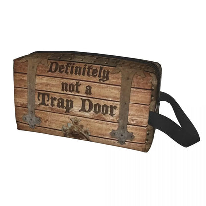 Dnd Game Definitely Not A Trap Door Makeup Bag Women Travel Cosmetic Organizer Kawaii Storage Toiletry Bags
