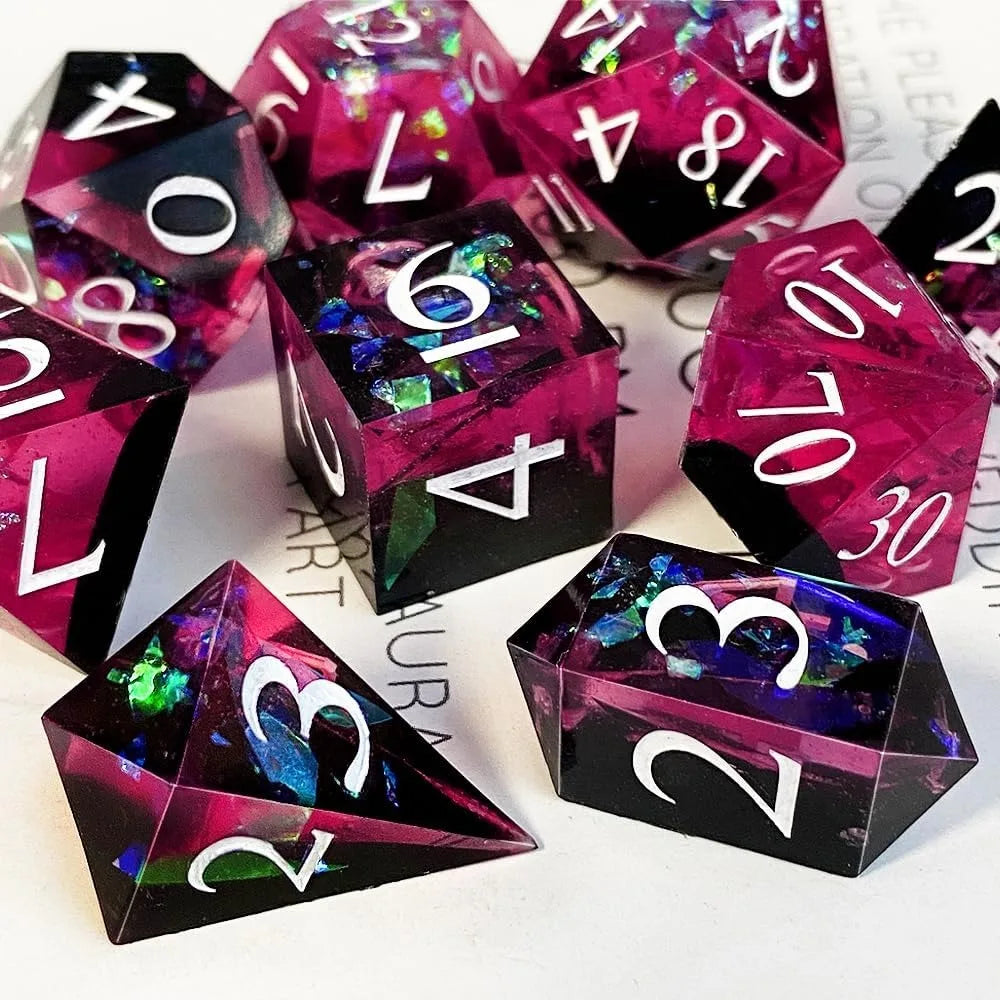 DIY DND Sharp Edge Dice Silicone Mold for 9Pcs Resin Dice Mold