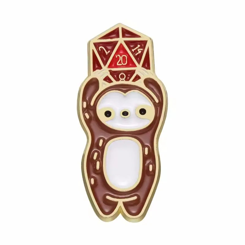 RPG Game Dungeon DnD Dragon Enamel Pins Dice D20 Cartoon Brooch Clothes Backpack Lapel Badges Fashion Jewelry Gifts